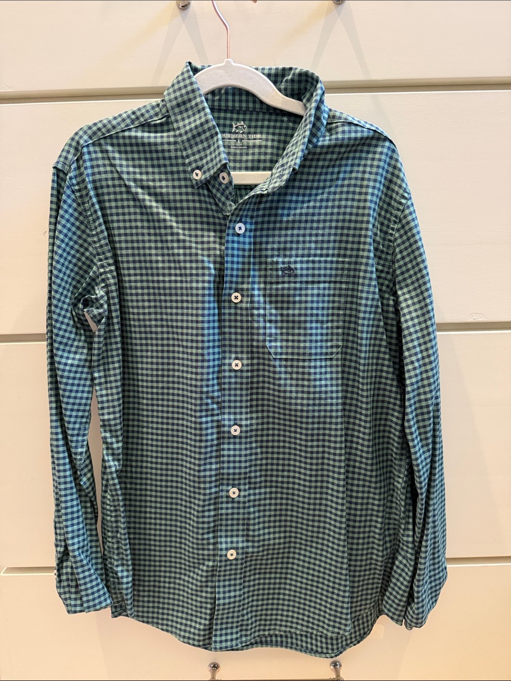 SOUTHERN TIDE Boys Intercoastal Mini Plaid Button Down Shirt